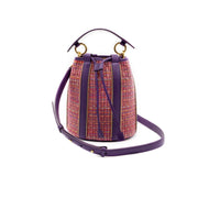 BUCKET BAG MALU TWEED PINK COLORFUL PURPLE