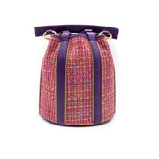 BUCKET BAG MALU TWEED PINK COLORFUL PURPLE