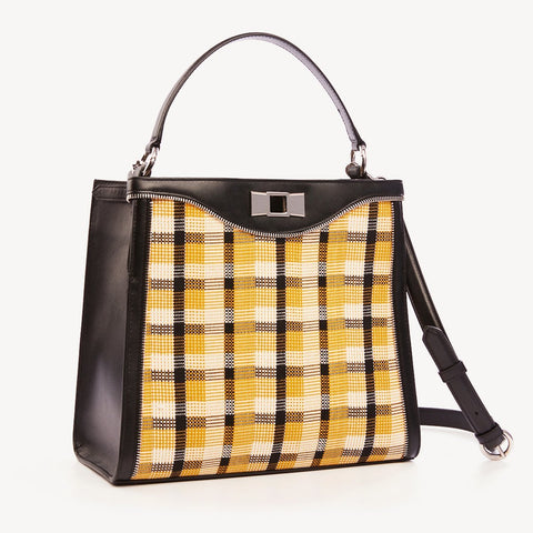 TOP HANDLE BAG JUJU MUSTARD TARTAN