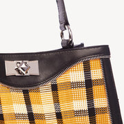 TOP HANDLE BAG JUJU MUSTARD TARTAN